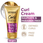 Buy Streax Curls Styling Cream 150 gm – Curl-Defining Leave-In for Frizz-Free, Shiny Curl - Purplle