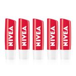 Buy Nivea Fruity Shine Strawberry Lip Balm Pack Of 5(4.8 gm x 5) - Purplle
