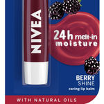 Buy Nivea Black Berry Shine Caring Lip Balm Pack Of 5 (4.8 gm x 5) - Purplle