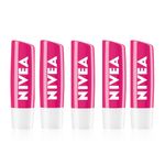 Buy NIVEA Lip Balm Fruity Watermelon Shine Pack Of 5(4.8 gm x 5 ) - Purplle