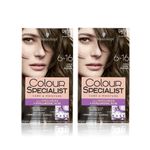 Buy Schwarzkopf Colour Specialist At Home Permanent Hair Colour Pack of 2 ( 6.16 Cool Dark Blonde 165 ml ) - Purplle