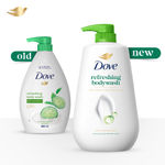 Buy Dove Refreshing Body Wash, with Cucumber & Green Tea Scent (825 ml) - Purplle