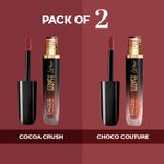 Buy FACES CANADA Comfy Matte Wow Liquid Lipstick - Latte Girl Era, (3.8 ml x 2) | Choco Couture 01 + Cocoa Crush 07 | Long Lasting | Matte Finish | Lipstick Combo | Pack of 2 - Purplle