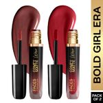 Buy FACES CANADA Comfy Matte Wow Liquid Lipstick - Bold Girl Era, (3.8 ml x 2) | Cocoa Crush 07 + Maroon Maven 05 | Long Lasting | Matte Finish | Lipstick Combo | Pack of 2 - Purplle