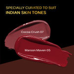 Buy FACES CANADA Comfy Matte Wow Liquid Lipstick - Bold Girl Era, (3.8 ml x 2) | Cocoa Crush 07 + Maroon Maven 05 | Long Lasting | Matte Finish | Lipstick Combo | Pack of 2 - Purplle