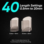 Buy Vega SmartOne S2 Trimmer for Men with AI SmartTrim Technology, 160 mins Runtime, USB Type C, IPX7 Waterproof & 40 Length Settings, 3 Unique Speed Modes, Rubber Grip, Travel Friendly, (VHTH-31) - 1 pc - Purplle