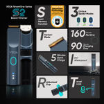 Buy Vega SmartOne S2 Trimmer for Men with AI SmartTrim Technology, 160 mins Runtime, USB Type C, IPX7 Waterproof & 40 Length Settings, 3 Unique Speed Modes, Rubber Grip, Travel Friendly, (VHTH-31) - 1 pc - Purplle