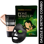 Buy FACES CANADA Dazzle & Detox Combo | Hydra Matte Foundation Mini - Rose Ivory 011 (18 ml) + Post-Makeup Detox Sheet Mask (25 gm) | Deeply Cleanses Skin | Lightweight | Flawless Makeup Base - Purplle