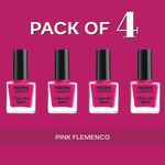 Buy Faces Canada Ultime Pro Splash Nail Enamel Pack Of 4 Combo - Pink Flemenco 21 (8 ml x 4) - Purplle