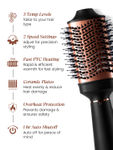 Buy MakeMeeBold by Urban Yog Hot Air Brush|2-in-1 Hair Dryer & Straightener with 3 Temp & 2 Speed Settings, 360° Airflow Vents, PTC Fast Heating, Ceramic Plates, Auto Shut-Off,Tangle-Free Bristles,1200 Watt, 1 Pc - Purplle