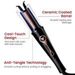 Buy MakeMeeBold by Urban Yog Automatic Hair Curler| Easy Two-Way Curling Iron with 4 Temperature Settings | Anti-Scald Design, Quick Curls in 10-15 Min, Tangle-Free, Ceramic Coating, 360° Swivel Cord, 1 Pc - Purplle