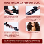 Buy MakeMeeBold by Urban Yog Rotating Hair Curling Iron,14 Temperature Settings (100°C - 230°C),25 Mm Ceramic Barrel,Two-Way Rotation,Auto Shut-Off,Dual Voltage,360° Swivel Cord,Travel-Friendly,Rose Gold, 1 Pc - Purplle