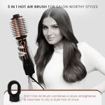 Buy MakeMeeBold by Urban Yog 3-in-1 Hot Air Brush| 1.5-inch Barrel | Hair Dryer Hair Straightener Volumizer Blow Dryer Styling Tool,1200 Watt, Multicolour, 1 Pc - Purplle