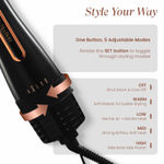 Buy MakeMeeBold by Urban Yog 3-in-1 Hot Air Brush| 1.5-inch Barrel | Hair Dryer Hair Straightener Volumizer Blow Dryer Styling Tool,1200 Watt, Multicolour, 1 Pc - Purplle