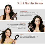 Buy MakeMeeBold by Urban Yog 3-in-1 Hot Air Brush| 1.5-inch Barrel | Hair Dryer Hair Straightener Volumizer Blow Dryer Styling Tool,1200 Watt, Multicolour, 1 Pc - Purplle