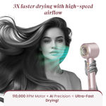 Buy MakeMeeBold by Urban Yog Swift High-Speed Hair Dryer | 110,000 RPM Motor | 3X Faster Drying | 4 Modes with AI Smart Heat Control | Lightweight & Quiet Hair Dryer with Magnetic Concentrator | Frizz-Free Shine, 1 Pc - Purplle