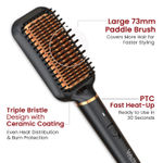 Buy MakeMeeBold by Urban Yog Frizz Free Straightening Brush for Hair | Hair Straightener Brush with 73mm Large Paddle Design | Electric Comb for Women | PTC Fast Heat-Up (30s) | 2 Heat Settings (180°C & 210°C) | Auto Shut-Off & 360° Swivel Cord, 1 Pc - Purplle