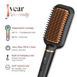 Buy MakeMeeBold by Urban Yog Frizz Free Straightening Brush for Hair | Hair Straightener Brush with 73mm Large Paddle Design | Electric Comb for Women | PTC Fast Heat-Up (30s) | 2 Heat Settings (180°C & 210°C) | Auto Shut-Off & 360° Swivel Cord, 1 Pc - Purplle