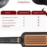 Buy MakeMeeBold by Urban Yog Frizz Free Straightening Brush for Hair | Hair Straightener Brush with 73mm Large Paddle Design | Electric Comb for Women | PTC Fast Heat-Up (30s) | 2 Heat Settings (180°C & 210°C) | Auto Shut-Off & 360° Swivel Cord, 1 Pc - Purplle
