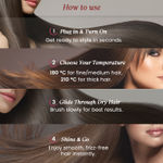 Buy MakeMeeBold by Urban Yog Frizz Free Straightening Brush for Hair | Hair Straightener Brush with 73mm Large Paddle Design | Electric Comb for Women | PTC Fast Heat-Up (30s) | 2 Heat Settings (180°C & 210°C) | Auto Shut-Off & 360° Swivel Cord, 1 Pc - Purplle