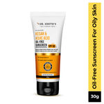 Buy Dr. Sheth's Kesar & Kojic Acid Oil-Free Sunscreen SPF 50+ PA++++|Clinically Tested- (In -Vivo | Reduces Pigmentation & Provides Healthy Glow | For Oily Skin | Lightweight, Non Greasy | UVA/UVB & Blue Light & IR Protection | No white cast | 30 gm - Purplle