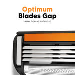 Buy LetsShave Pro 4 Razor Blade Refills for Men – Ultra Sharp 4-Blade with Rubber Guard & Open Flow| pack of 4 - Purplle