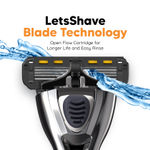 Buy LetsShave Pro 4 Razor Blade Refills for Men – Ultra Sharp 4-Blade with Rubber Guard & Open Flow| pack of 4 - Purplle
