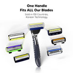Buy LetsShave Pro 4 Razor Blade Refills for Men – Ultra Sharp 4-Blade with Rubber Guard & Open Flow| pack of 4 - Purplle
