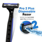 Buy LetsShave Pro 2 Plus Men’s Razor | Disposable Twin Blade | Pack of 10 - Purplle