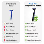 Buy LetsShave Pro 2 Plus Men’s Razor | Disposable Twin Blade | Pack of 10 - Purplle