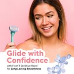 Buy LetsShave Evior 3 Sensitive Razor for Women – 1 Handle + 2 Blade | Smooth Full Body Shave - Purplle