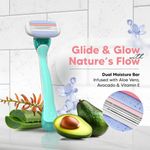 Buy LetsShave Evior 3 Sensitive Razor for Women – 1 Handle + 2 Blade | Smooth Full Body Shave - Purplle