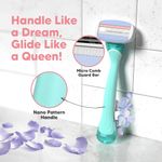 Buy LetsShave Evior 3 Sensitive Razor for Women – 1 Handle + 2 Blade | Smooth Full Body Shave - Purplle