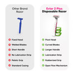 Buy LetsShave Evior&nbsp;2 disposable razor- 10 N Evior 2 Razor Pack of 10 - Purplle