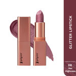 Buy Pilgrim Her Highness-08 Luxurious 3-D Glitter Lipstick With Matte Finish (4.2 gm) - Purplle