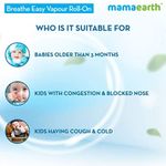 Buy Mamaearth Natural Breathe Easy Vapour Roll-On For Cold & Nasal Congestion, With Wintergreen & Eucalyptus Oil - Purplle