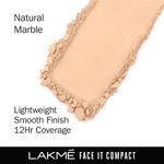 Buy Lakme Face It Compact, natural marble, 9 gm - Purplle