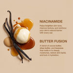 Buy Good Vibes Vanilla & Caramel Niacinamide Hydrating Body Lotion (200 ml) | Deep Moisturising & Skin Barrier Care | Nourishing, Brightening & Smoothening | For Soft, Supple, Glowing Skin | Suitable for Dry Skin & All Skin Types - Purplle