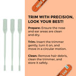 Buy Sanfe Nose & Ear Hair Trimmer | Precision Grooming Tool for Men & Women | Safe, Painless & Easy to Use | Stainless Steel Blades | Gentle on Skin | Compact & Travel-Friendly Design, Pack of 3 - Purplle
