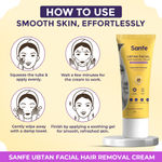 Buy Sanfe ubtan facial hair removal cream | facial hair removal cream for women | safe for sensitive skin | gentle & soothing for delicate face areas | effective face hair removal for women. 50 gm - Purplle