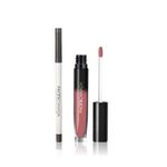 Buy Faces Canada Midnight Glam Duo (Comfy Silk Liquid Lipstick - Ebony Rose & Ultime Pro Twist Eye Kajal Liner - Silver) 1 pc - Purplle