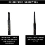 Buy Cameleon Double Headed Eyebrow Pen (black) 5 gm - Purplle