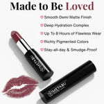 Buy Metabu Satin Matte Lipstick – Victoriyan Ruby 07 | Long Lasting 8H Wear, Highly Pigmented, Enriched with Vitamin E, Paraben-Free, Vegan Lip Color 4.2 gm - Purplle