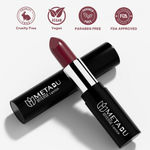 Buy Metabu Satin Matte Lipstick – Victoriyan Ruby 07 | Long Lasting 8H Wear, Highly Pigmented, Enriched with Vitamin E, Paraben-Free, Vegan Lip Color 4.2 gm - Purplle