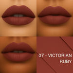 Buy Metabu Satin Matte Lipstick – Victoriyan Ruby 07 | Long Lasting 8H Wear, Highly Pigmented, Enriched with Vitamin E, Paraben-Free, Vegan Lip Color 4.2 gm - Purplle