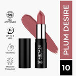 Buy Metabu Satin Matte Lipstick – Plum Desire 10 | Long Lasting 8H Wear, Highly Pigmented, Enriched with Vitamin E, Paraben-Free, Vegan Lip Color&nbsp; 4.2 gm - Purplle