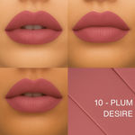 Buy Metabu Satin Matte Lipstick – Plum Desire 10 | Long Lasting 8H Wear, Highly Pigmented, Enriched with Vitamin E, Paraben-Free, Vegan Lip Color&nbsp; 4.2 gm - Purplle