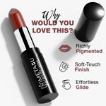 Buy Metabu Satin Matte Lipstick – Midnight Brownie 11 | Long Lasting 8H Wear, Highly Pigmented, Enriched with Vitamin E, Paraben-Free, Vegan Lip Color 4.2 gm - Purplle