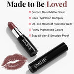 Buy Metabu Satin Matte Lipstick – Midnight Brownie 11 | Long Lasting 8H Wear, Highly Pigmented, Enriched with Vitamin E, Paraben-Free, Vegan Lip Color 4.2 gm - Purplle