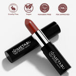 Buy Metabu Satin Matte Lipstick – Midnight Brownie 11 | Long Lasting 8H Wear, Highly Pigmented, Enriched with Vitamin E, Paraben-Free, Vegan Lip Color 4.2 gm - Purplle